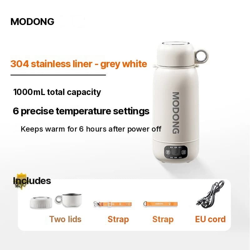Bollitore elettrico da viaggio portatile 1L in acciaio inossidabile 304 o 316