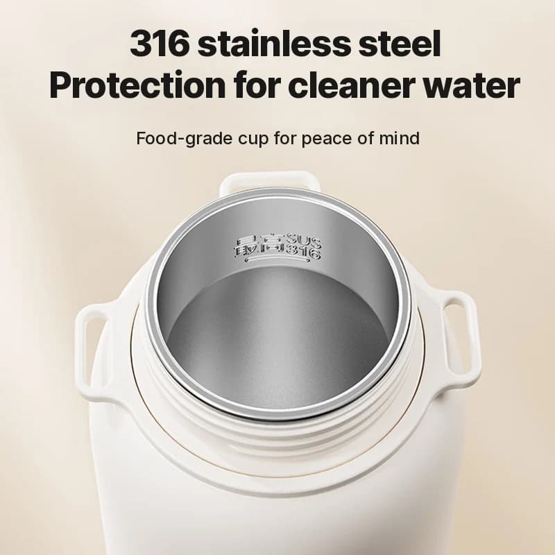 Bollitore elettrico da viaggio portatile 1L in acciaio inox 316