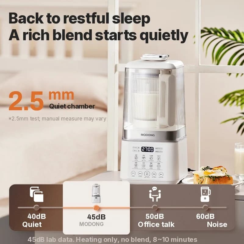 Frullatore Riscaldante con Funzionamento Silenzioso e Funzione Keep Warm