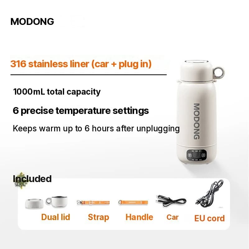 Bollitore elettrico da viaggio portatile 1L in acciaio inossidabile 304 o 316