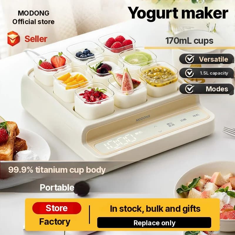 Yogurtiera da 9 tazze con pentola interna in vetro e timer