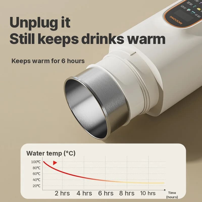 Tazza elettrica riscaldante portatile con funzione mantenimento in caldo