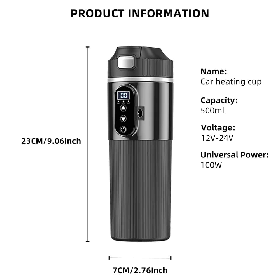 Tazza riscaldante elettrica 500ml 12V/24V