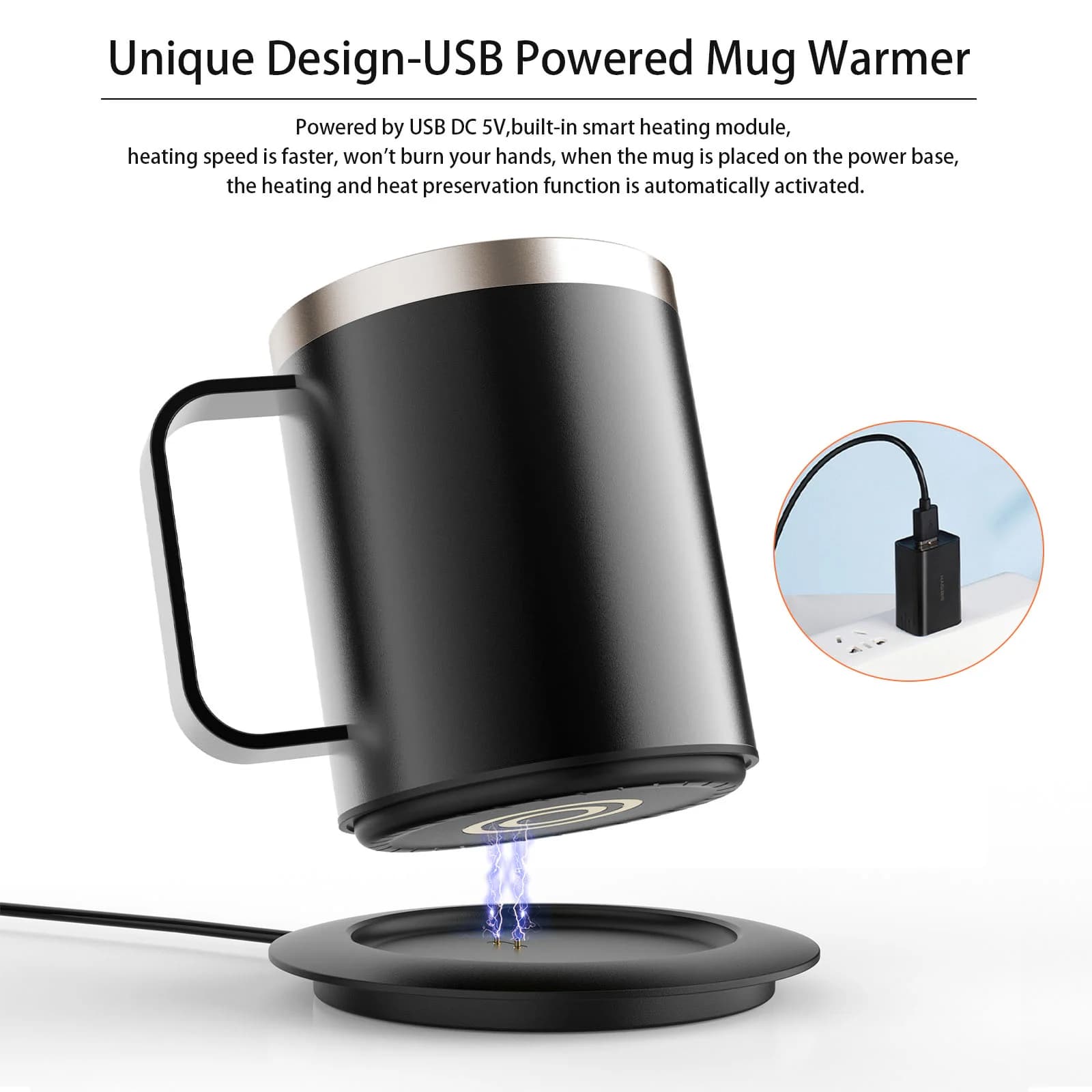 Tazza da caffè riscaldata USB da 12oz