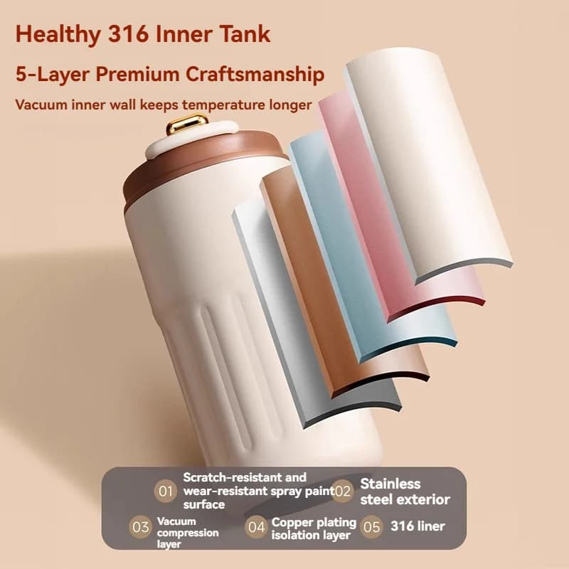Bottiglia termica con display temperatura 450ml