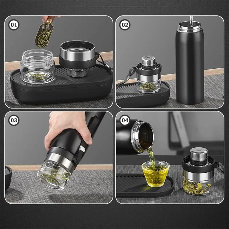 Thermos con infusore per tè da 750ml/1100ml