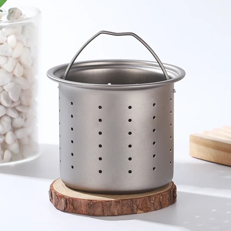 Mug infusore da tè in titanio puro 450ml